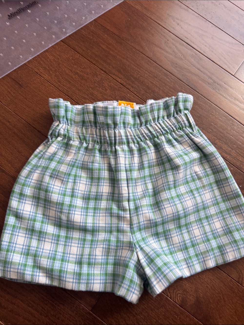 The Beaufort Bonnet Company White Elastic Waist Skirt with Green & Blue Trim